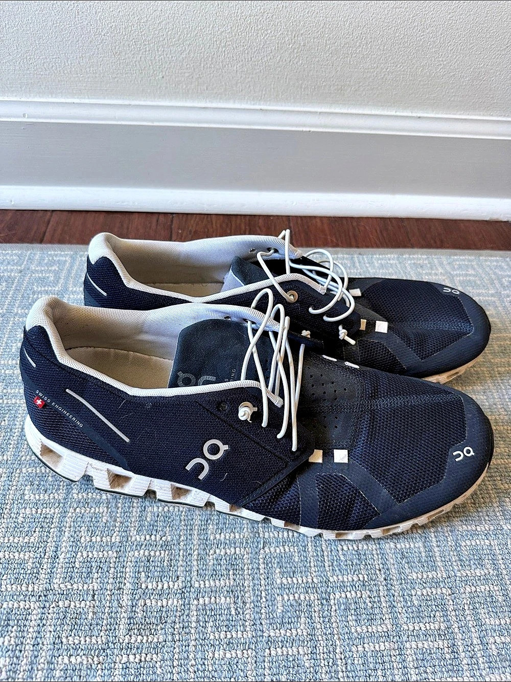 On Cloud Athletic Shoes Blue & White US 12
